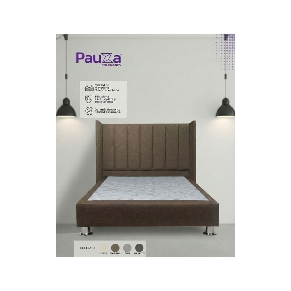 DORMITORIO PREMIUM LINEAL 2 PLZ MARRON Marrón