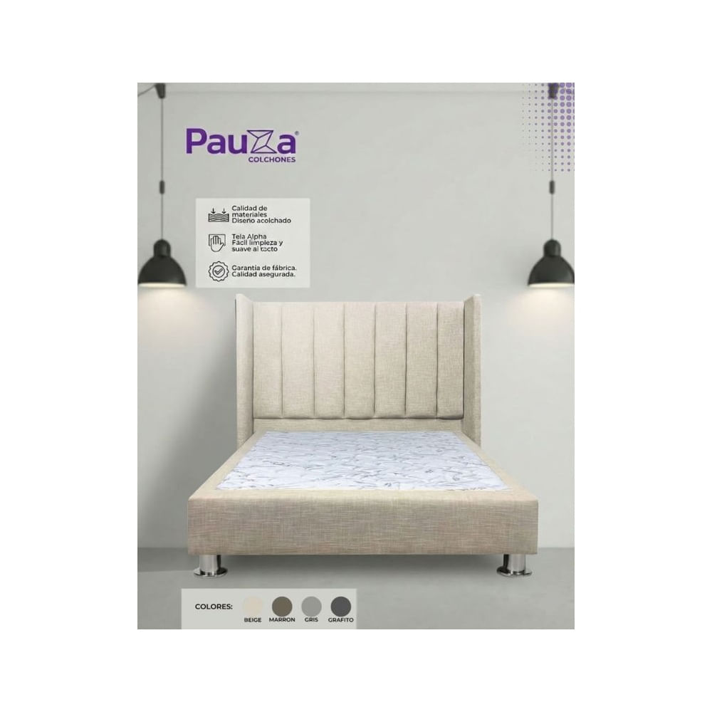 DORMITORIO PREMIUM LINEAL KING BEIGE Beige