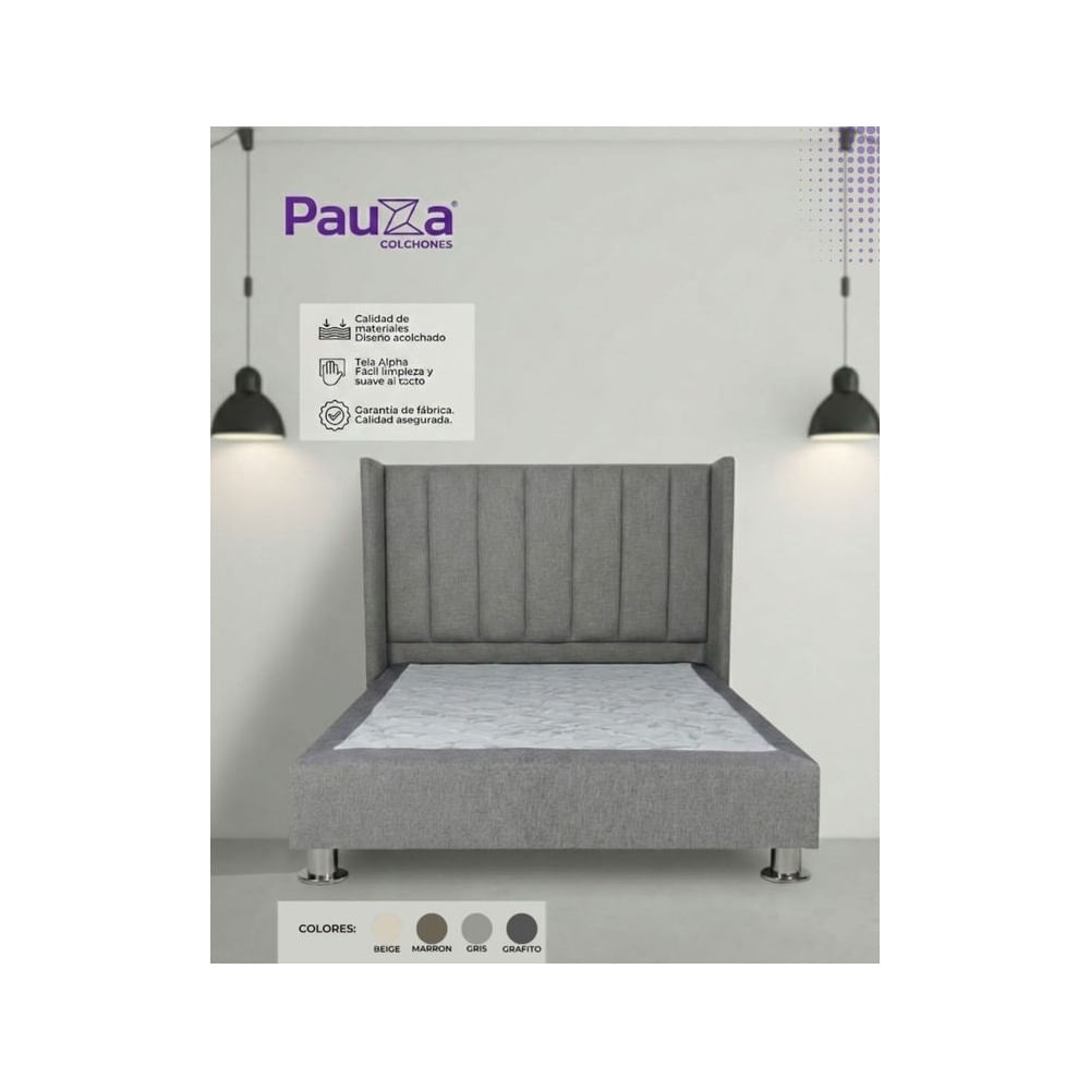 DORMITORIO PREMIUM LINEAL KING Gris