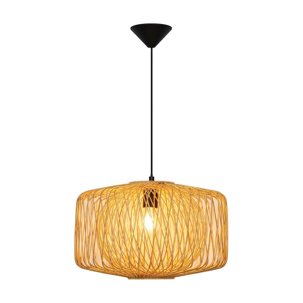 Lámpara Colgante Orange Flora 1 Luz E27 Bambú