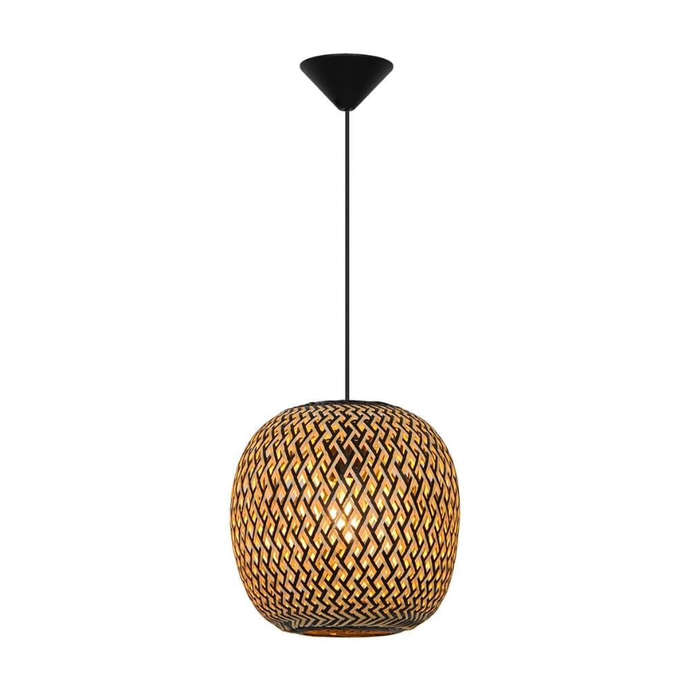 Lámpara Colgante Bambú Orange Mini Loreta 1 Luz E27