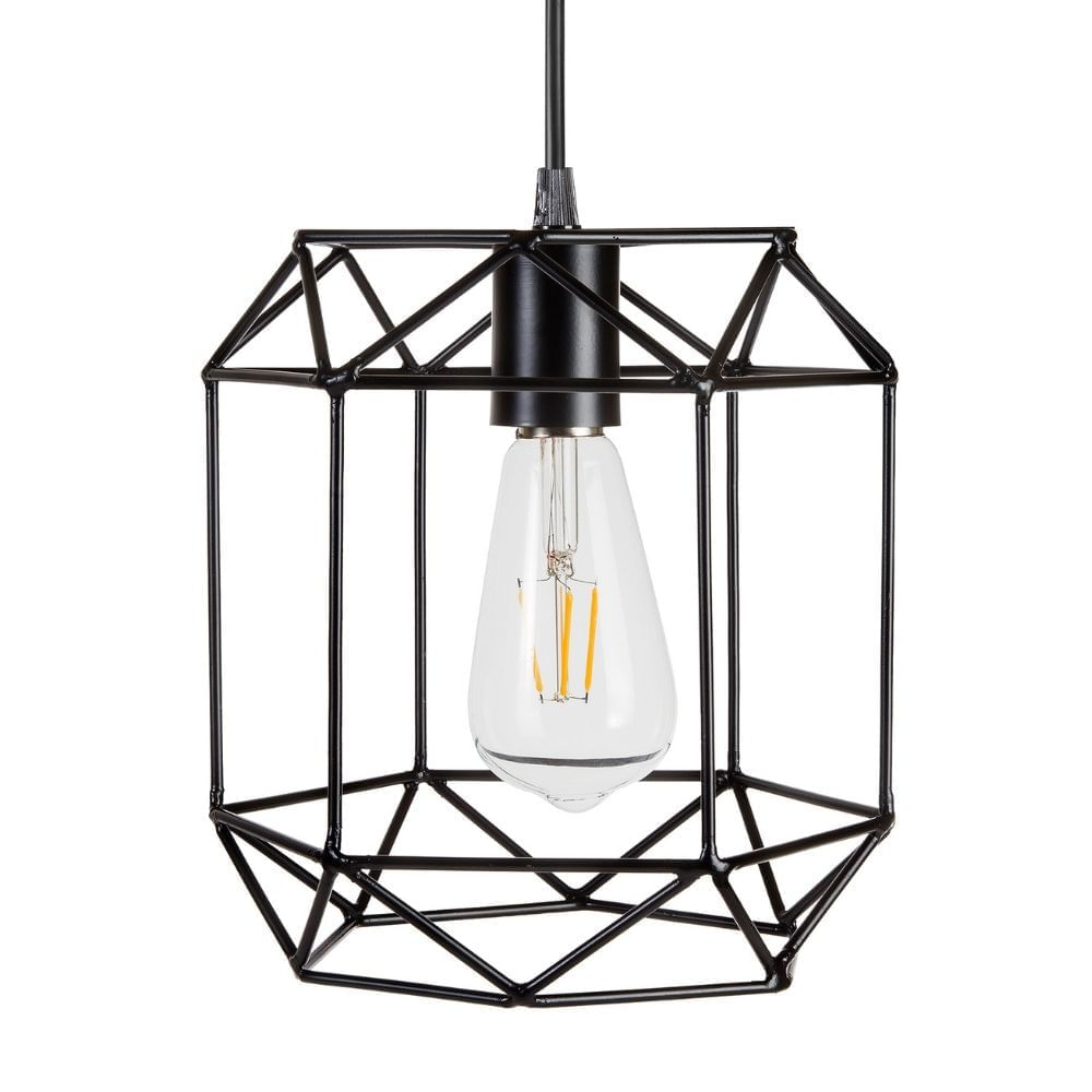 Lámpara Colgante Ciametsa Castilla 1 Luz E27 Negro