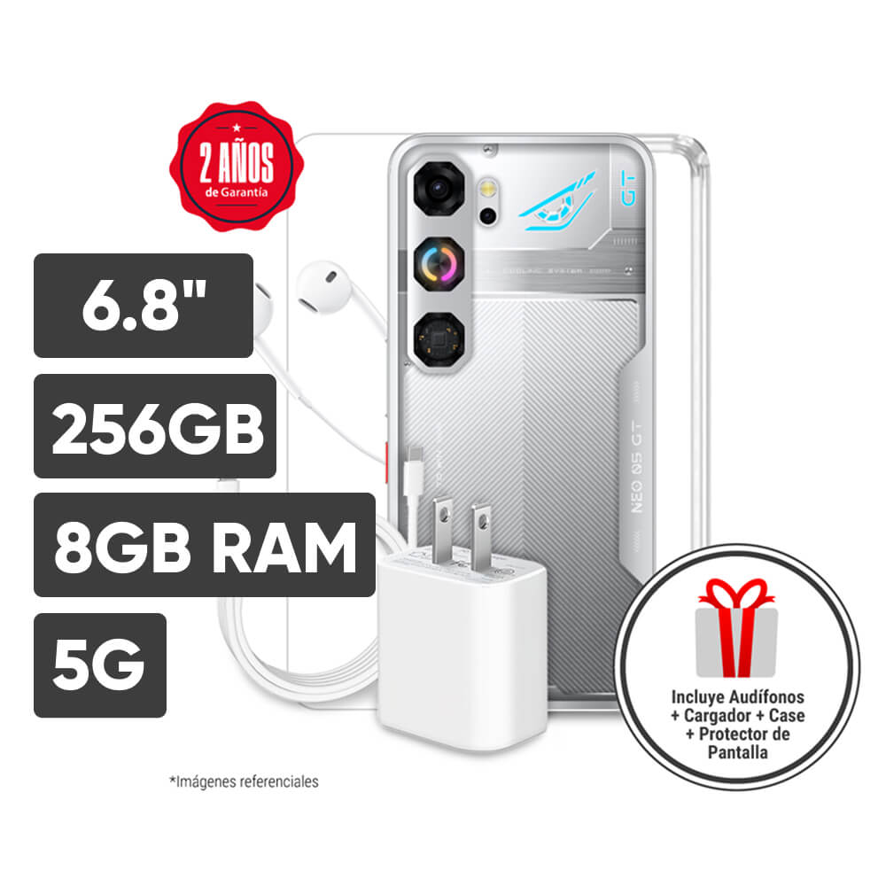 Smartphone ZTE Nubia Neo 5 GT 6.8"" 8GB 256GB 50M+2M Plateado