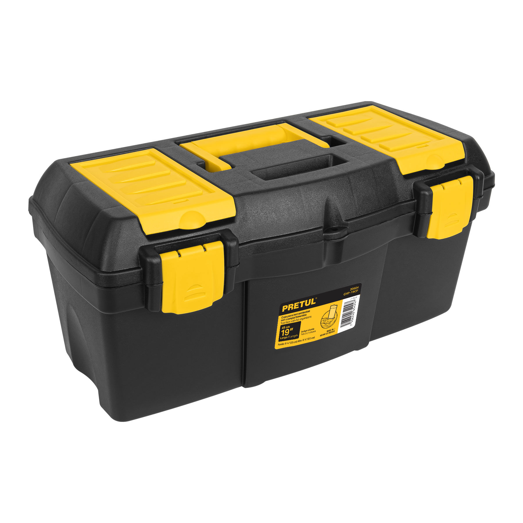 Caja de Herramientas Pretul 19 pulg. 20604 - Amarillo - Negro