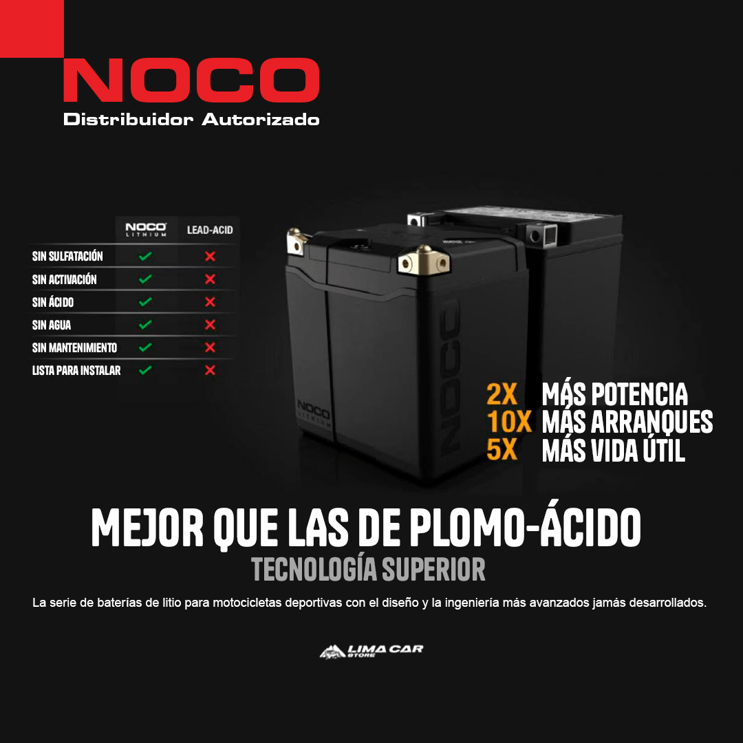 NOCO NLP14 Bateria litio Moto 500 Amp 12v