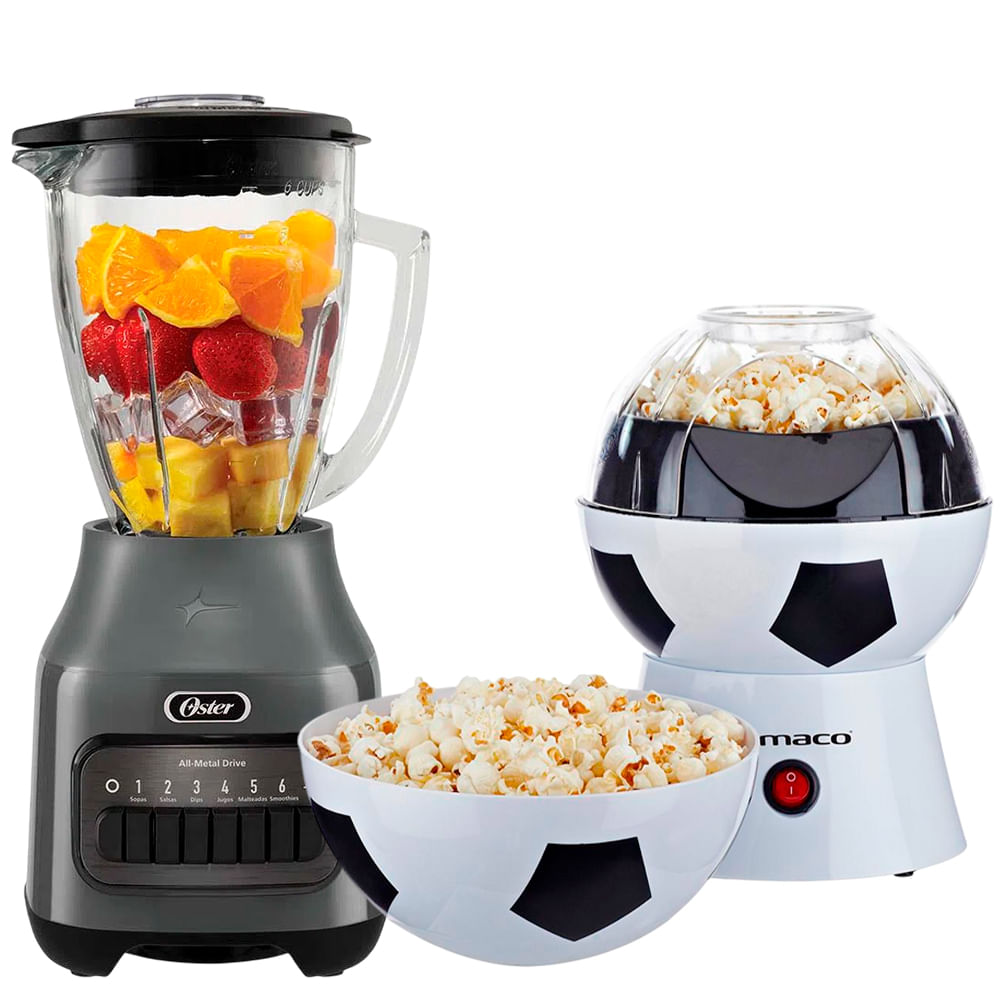 Combo Licuadora 6 Vel Oster BLSTPEG-GPB más Máquina de Pop