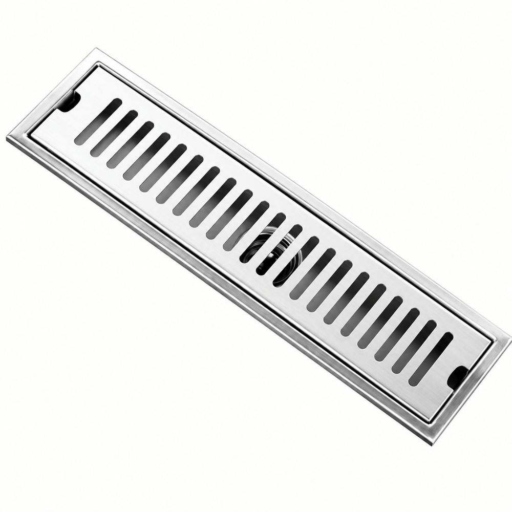 Rejilla de Drenaje lineal de acero inoxidable 10x40cm Satin