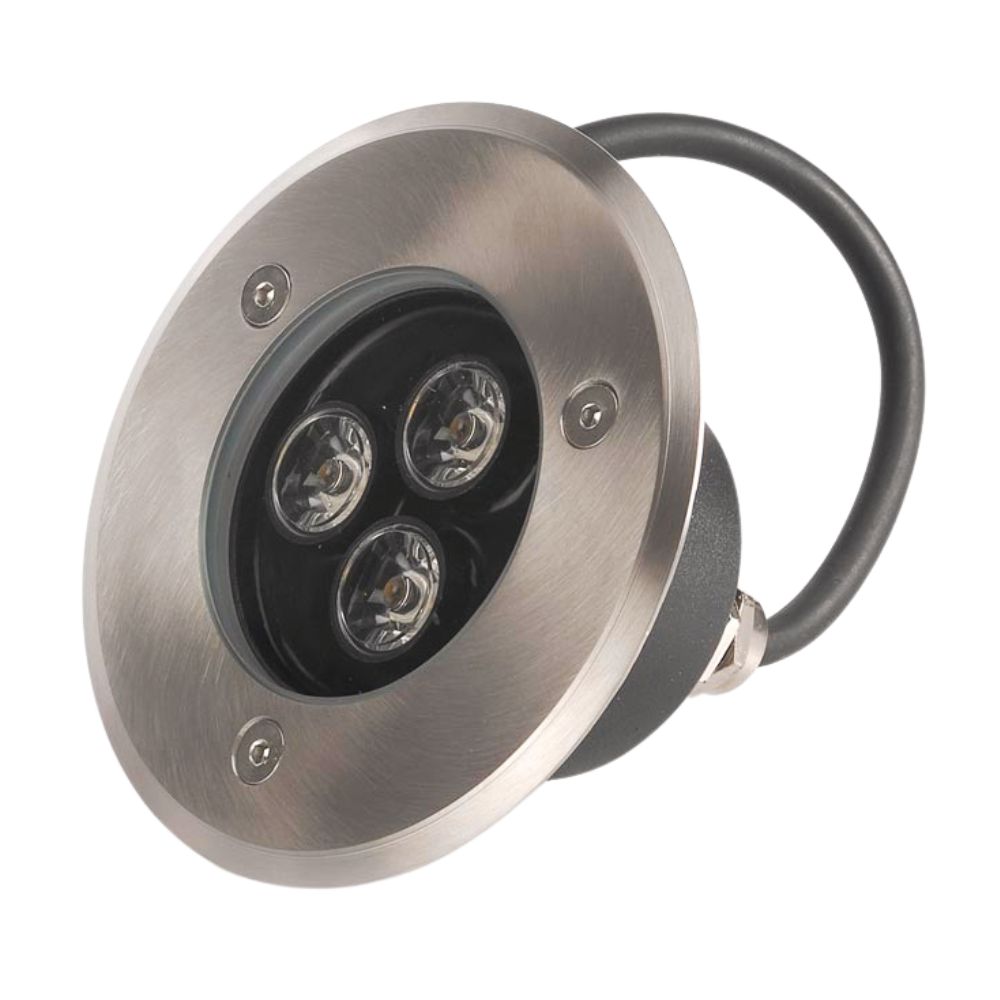 Spot LED para piso 3W 3000k ip65 aluminio Lightech