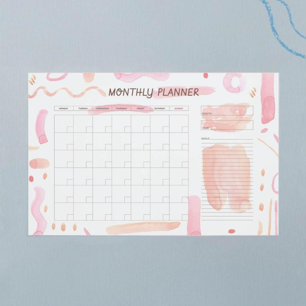 Planner Mensual AirTack PZR 90x60 cms - Aquarela