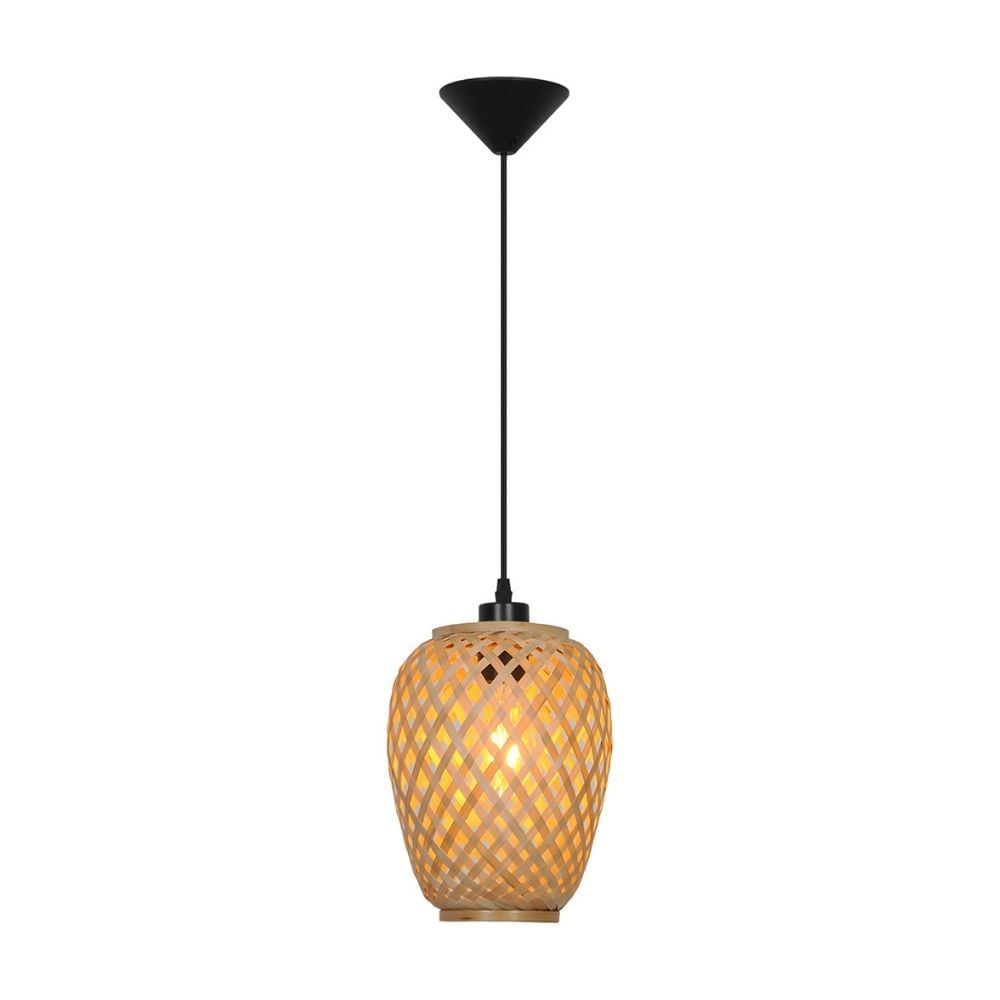 Lámpara Colgante Bambú Modelo Cala Orange Natural E27