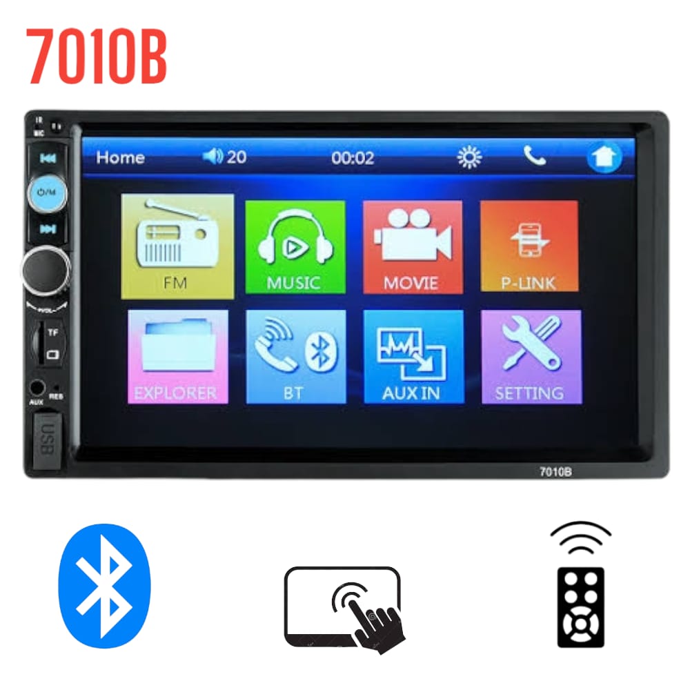 Radio Estéreo Bluetooth MP5 7PULG  Auto Video Y Control
