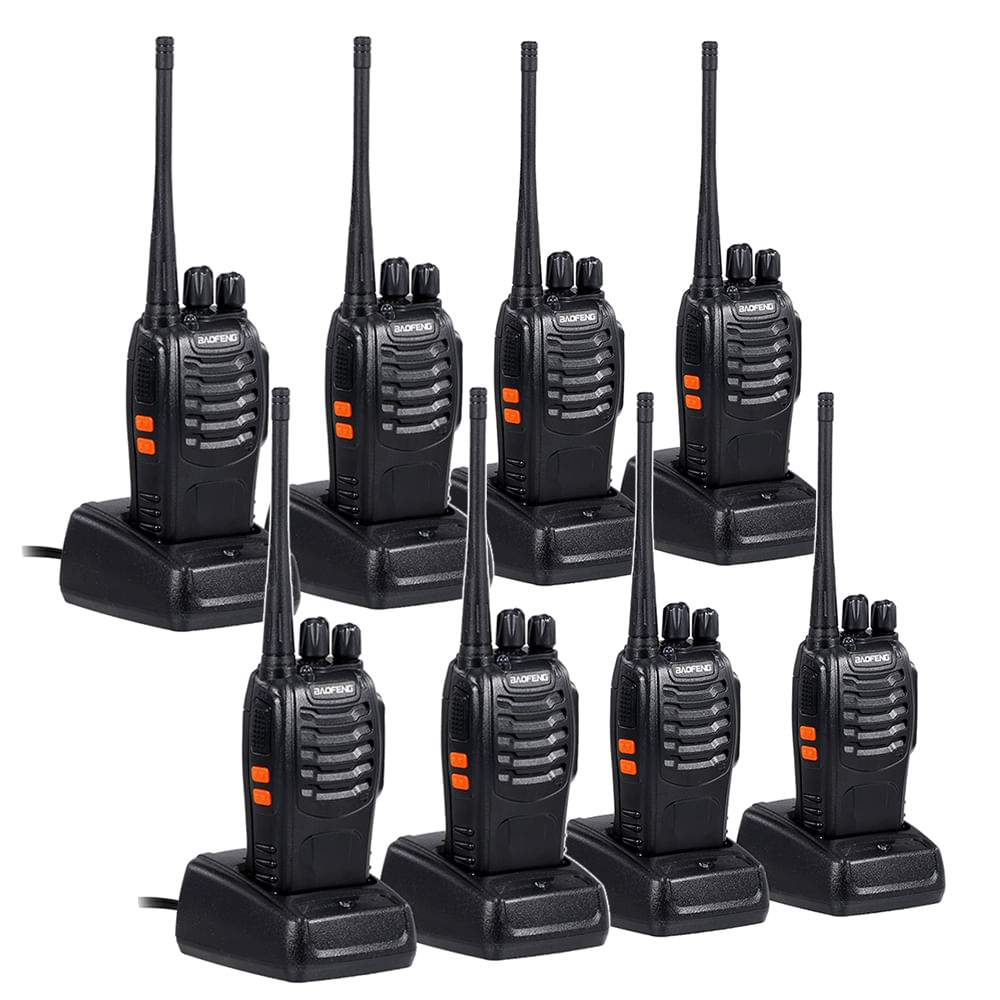 Pack 8 Radios de Comunicación 888S - Alcance 5KM para Seguridad Eventos y Logística