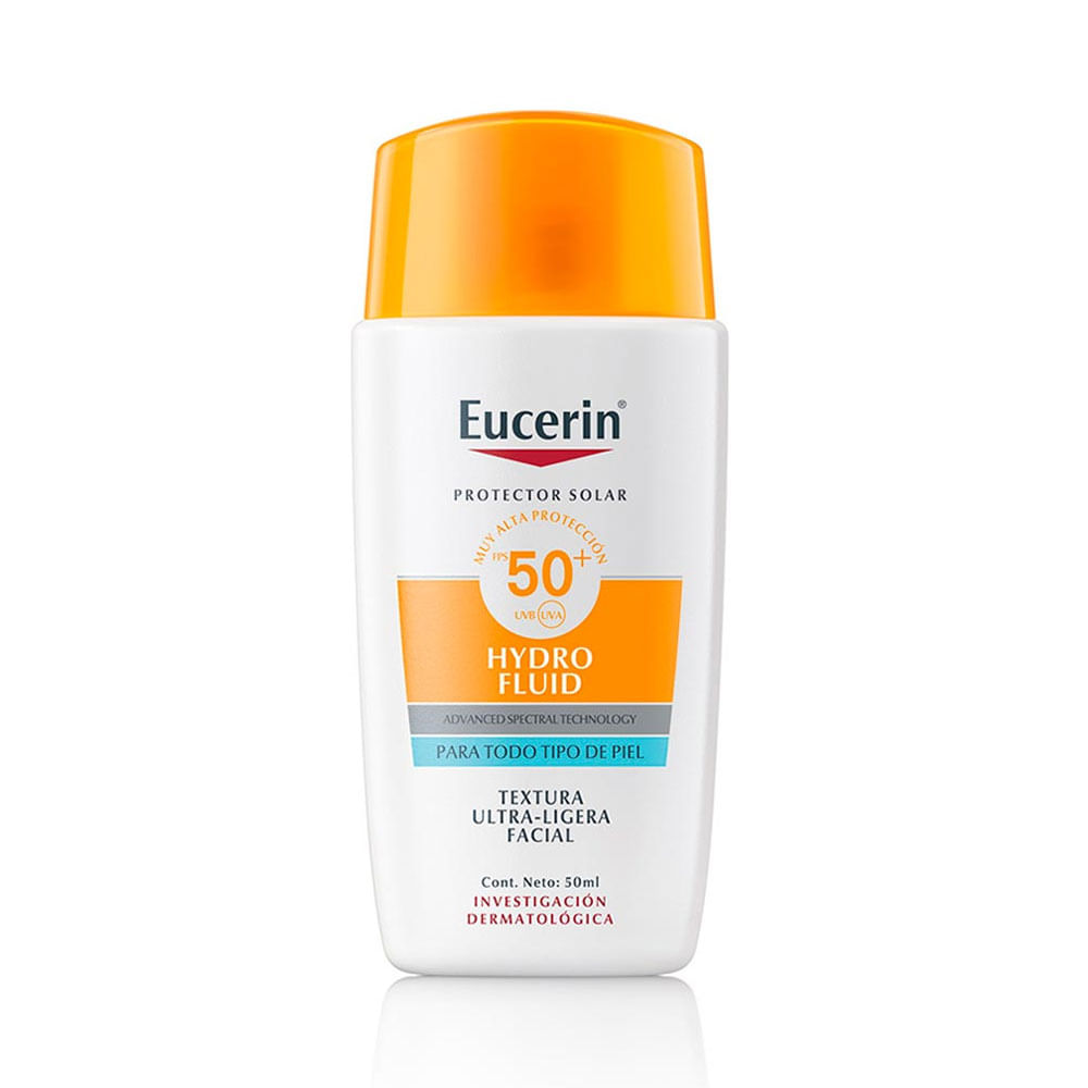 Protector solar Eucerin Sun Face Hydro Fluid Textura ultra-ligera FPS 50+