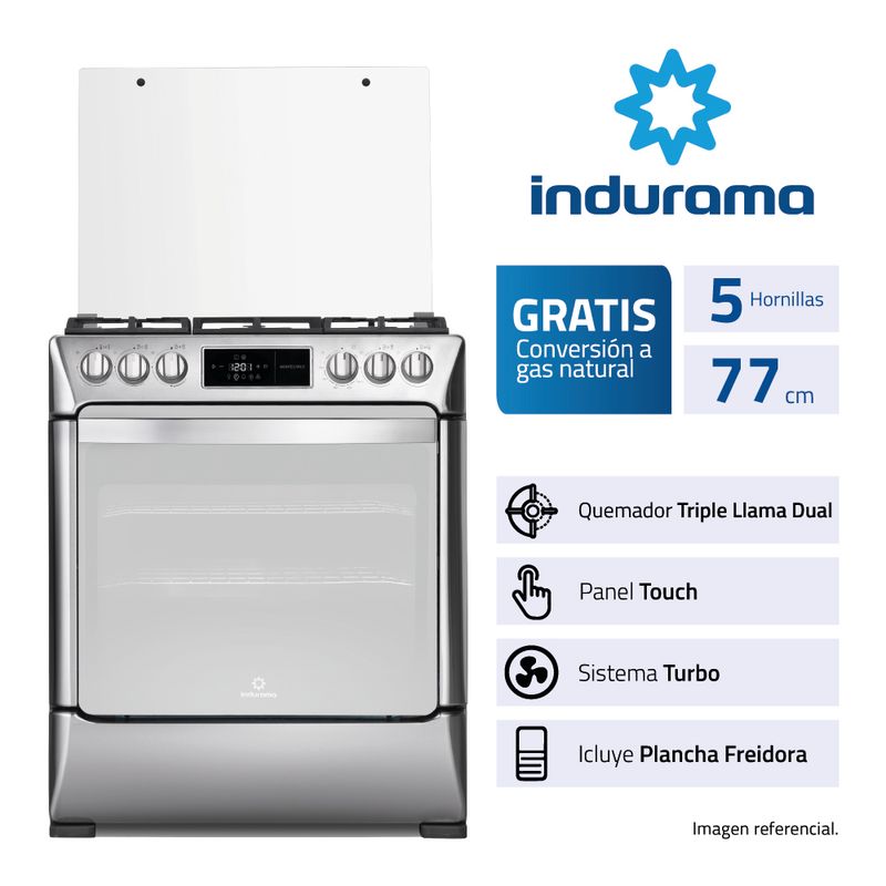 Indurama Montecarlo 5 Hornillas Gas Croma