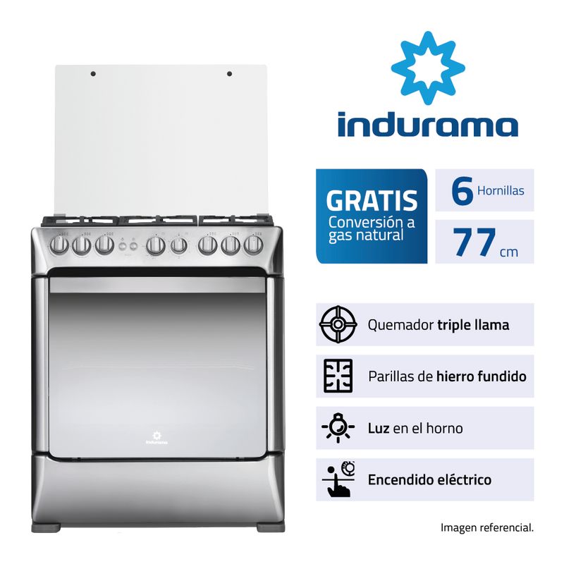 Indurama Galicia 6 Hornillas Gas Croma