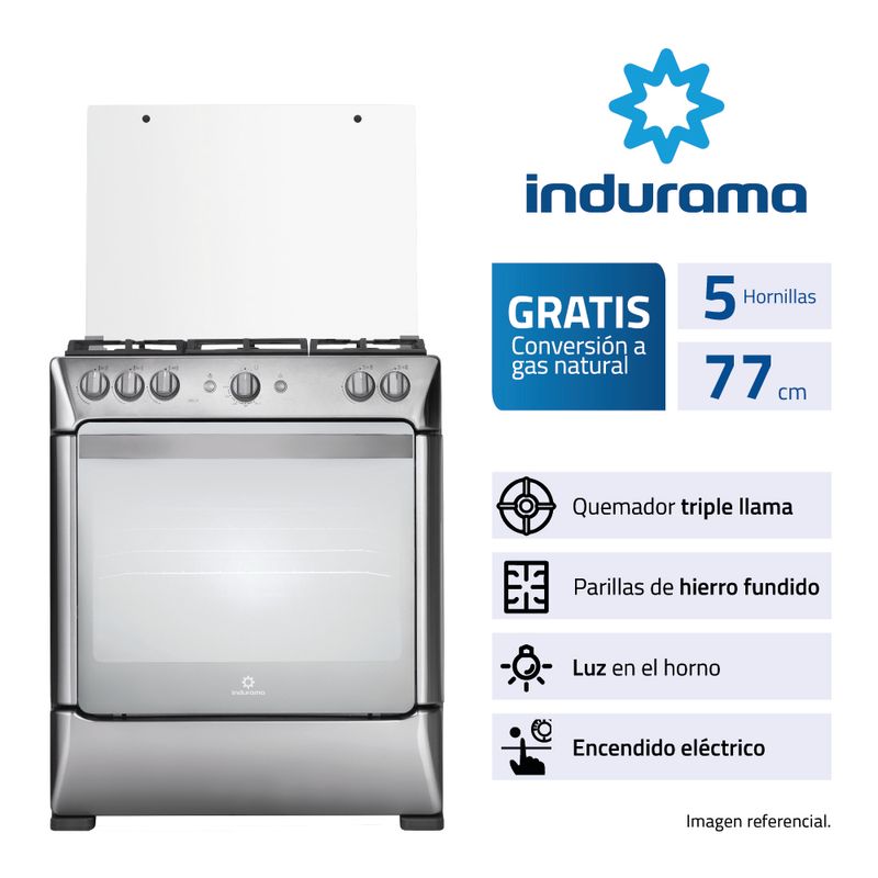 Indurama Cirella 5 Hornillas Gas Croma