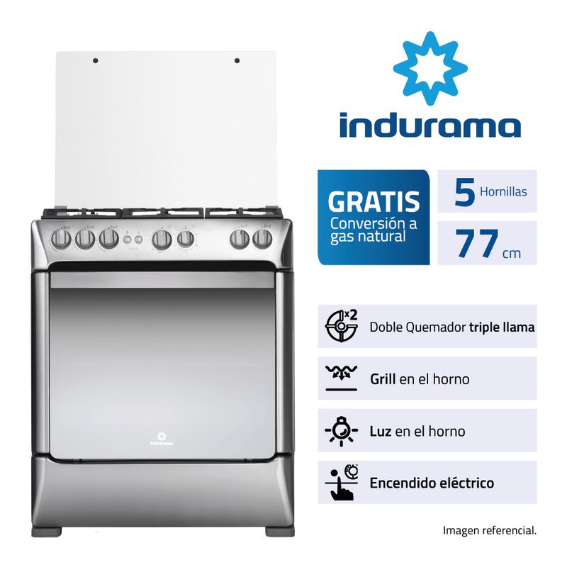 Indurama Firenze 5 Hornillas Gas Croma