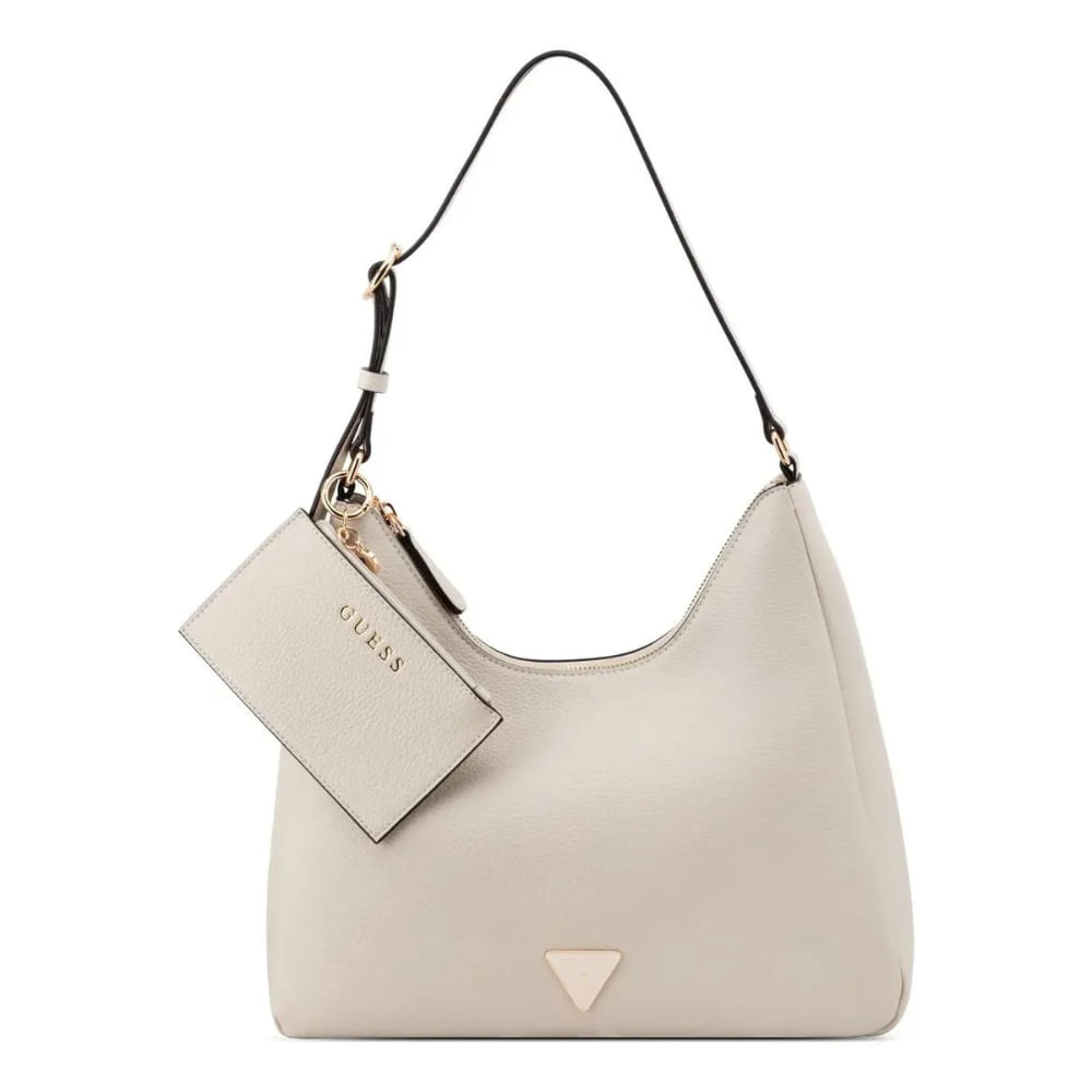 CARTERA SHOULDER BAG GUESS SATCHEL BEIGE CON MONEDERO