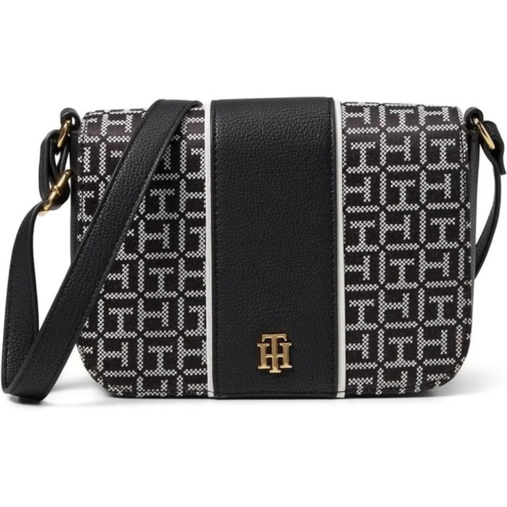 CARTERA CROSSBODY TOMMY HILFIGER MONOGRAFIADO NEGRO CHLOE