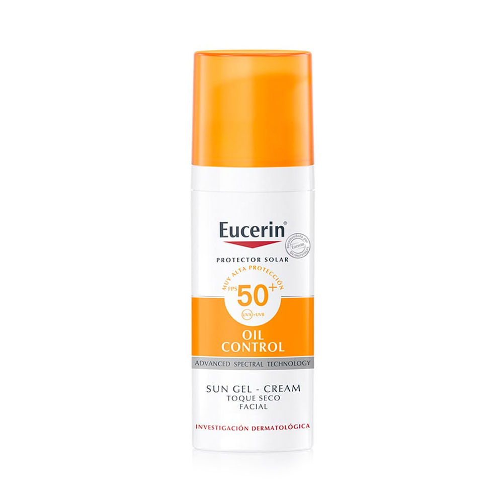 Protector Solar Eucerin Sun Face Oil Control FPS 50+ para piel grasa