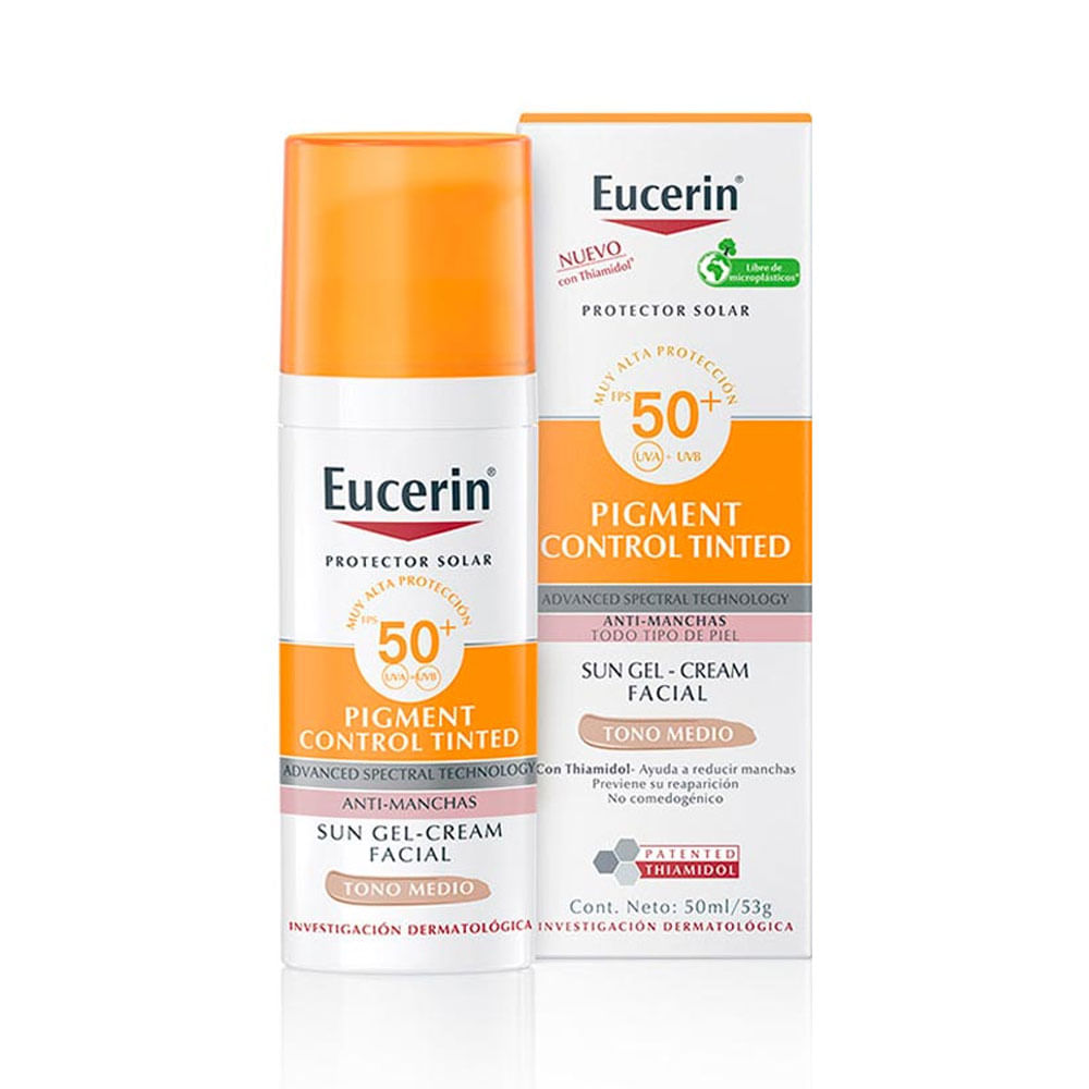 Protector solar Eucerin Pigment Control Fluido Tono Medio FPS 50+