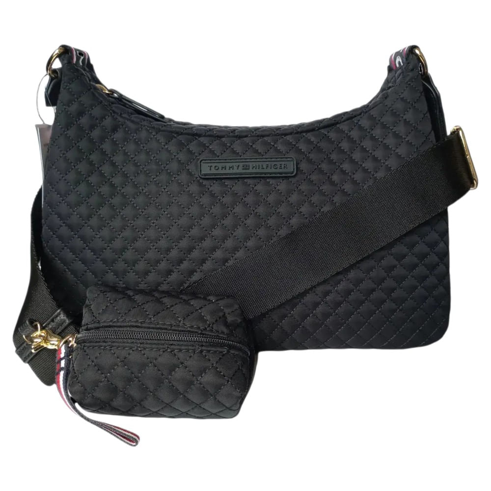 CARTERA CROSSBODY TOMMY HILFIGER NEGRO TEXTURIZADO
