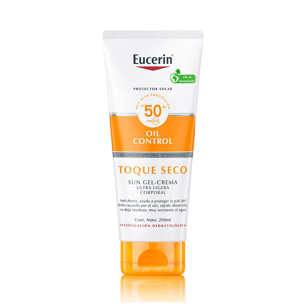 Protector Solar Eucerin Sun Body Oil control gel-crema toque seco FPS 50+ 200 ml