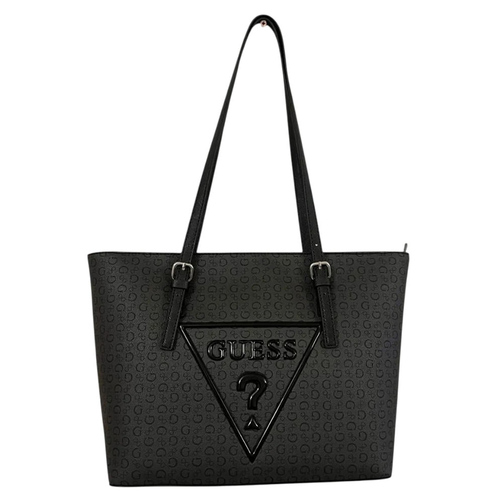 CARTERA TOTE GUESS MONOGRAFIADO NEGRO CON LOGO