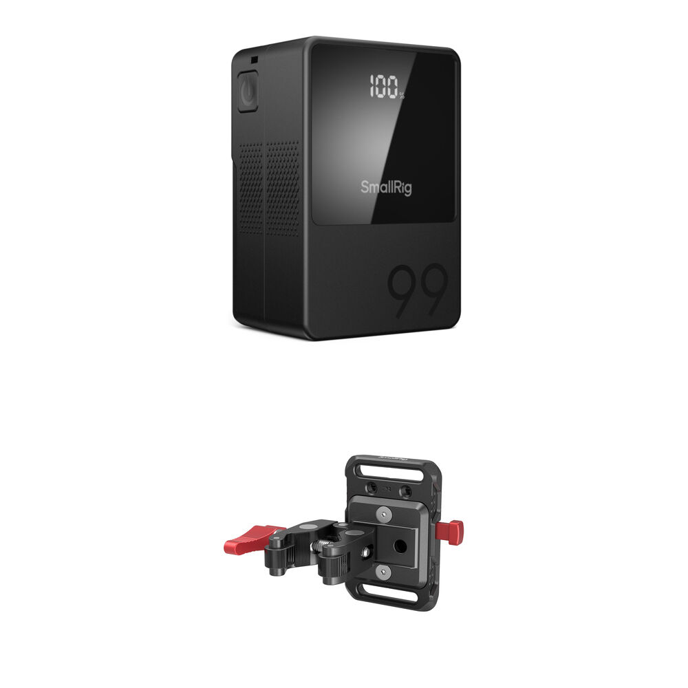 SmallRig VB99 Mini V-Mount Battery Kit 99Wh con Placa de Montaje y Abrazadera