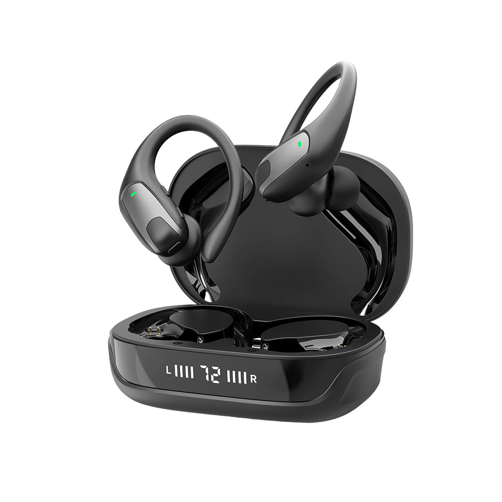Miccell Audífonos OWS Bluetooth 6.0 Open Ear con Sonido HiFi para Deportes y Running
