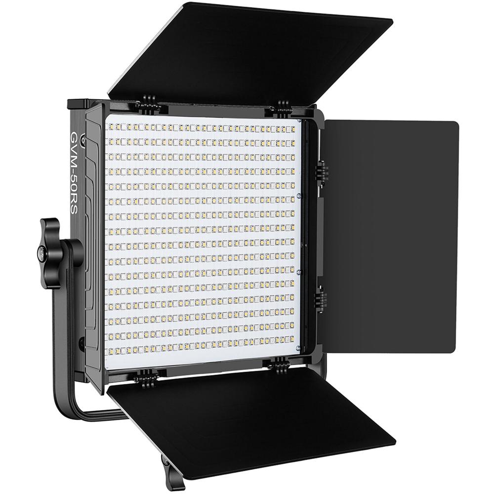 GVM Panel LED 50RS RGB - Luz LED Compacta con Control RGB, 3200 a 5600K, CRI 95, Dimmable,