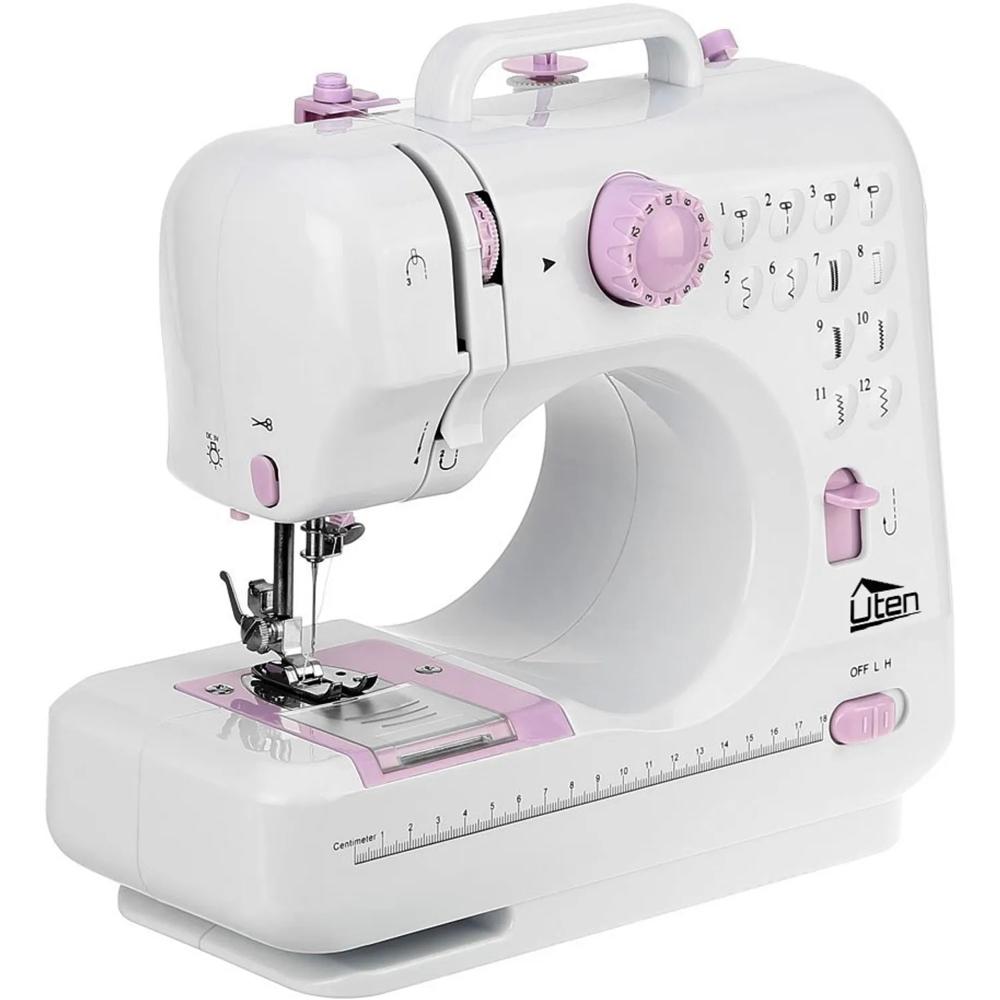 Máquina de Coser Portátil Reforzada  12 Puntadas Integradas y Brazo Libre