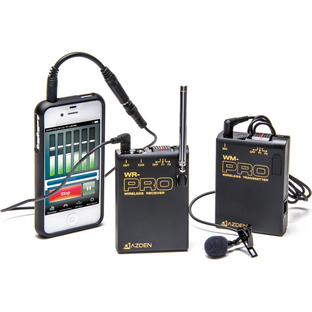 Azden WLX-PRO+i Sistema Inalámbrico de Micrófono Lavalier Omni para Cámara con Transmis
