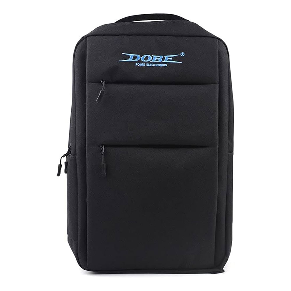 Mochila viajera negro dobe ps5 fat slim pro y  xbox  s y x