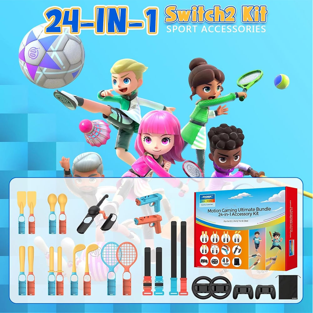Kit de accesorios  24 en 1  Para Switch 2 Deportes Y Sensores Q Nintendo Switch 2