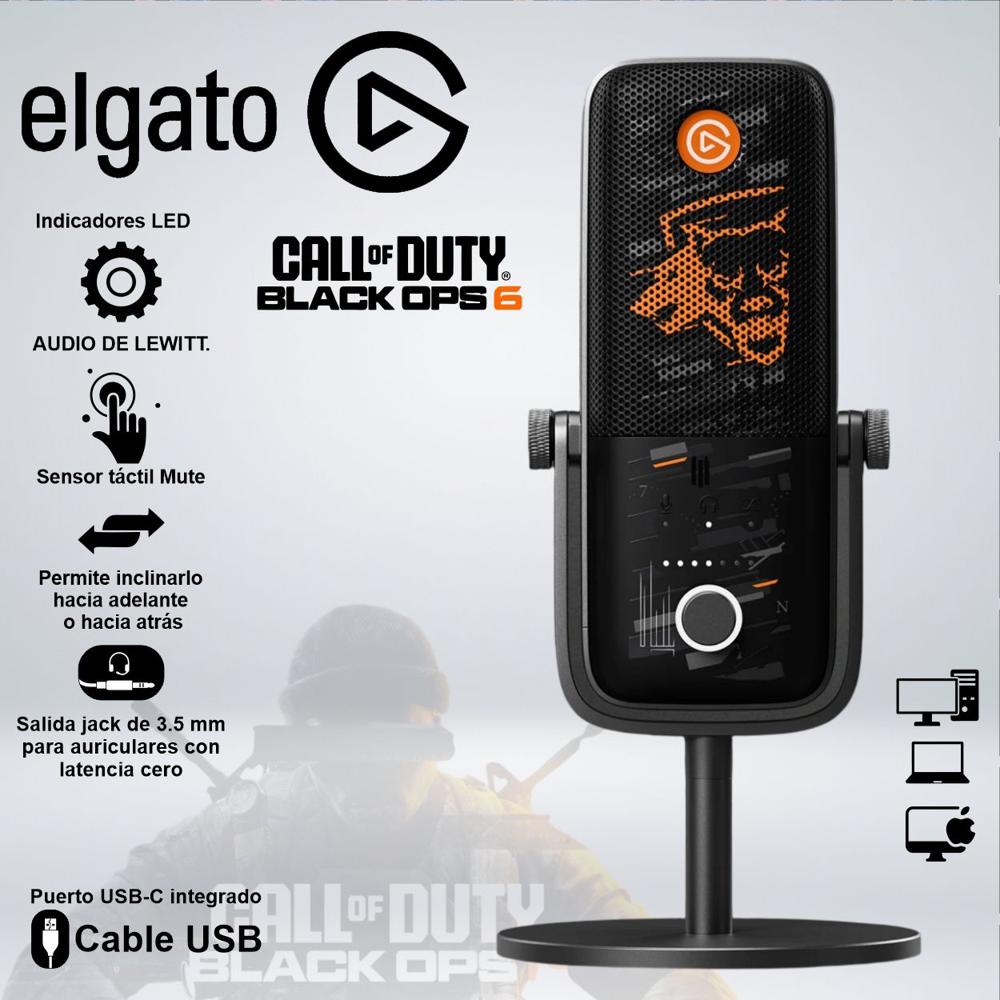 MICROFONO PROFESIONAL ELGATO - WAVE 3 MK.1 EDICION CALL OF DUTY BLACK OPS 6