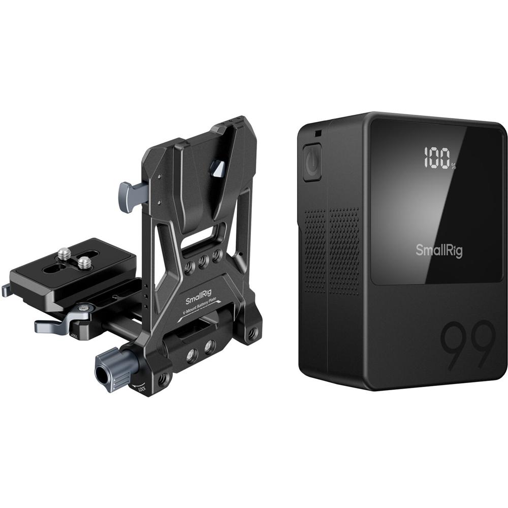 SmallRig VB99 Mini Kit de Batería V-Mount 6800mAh con Placa de Montaje Plegable