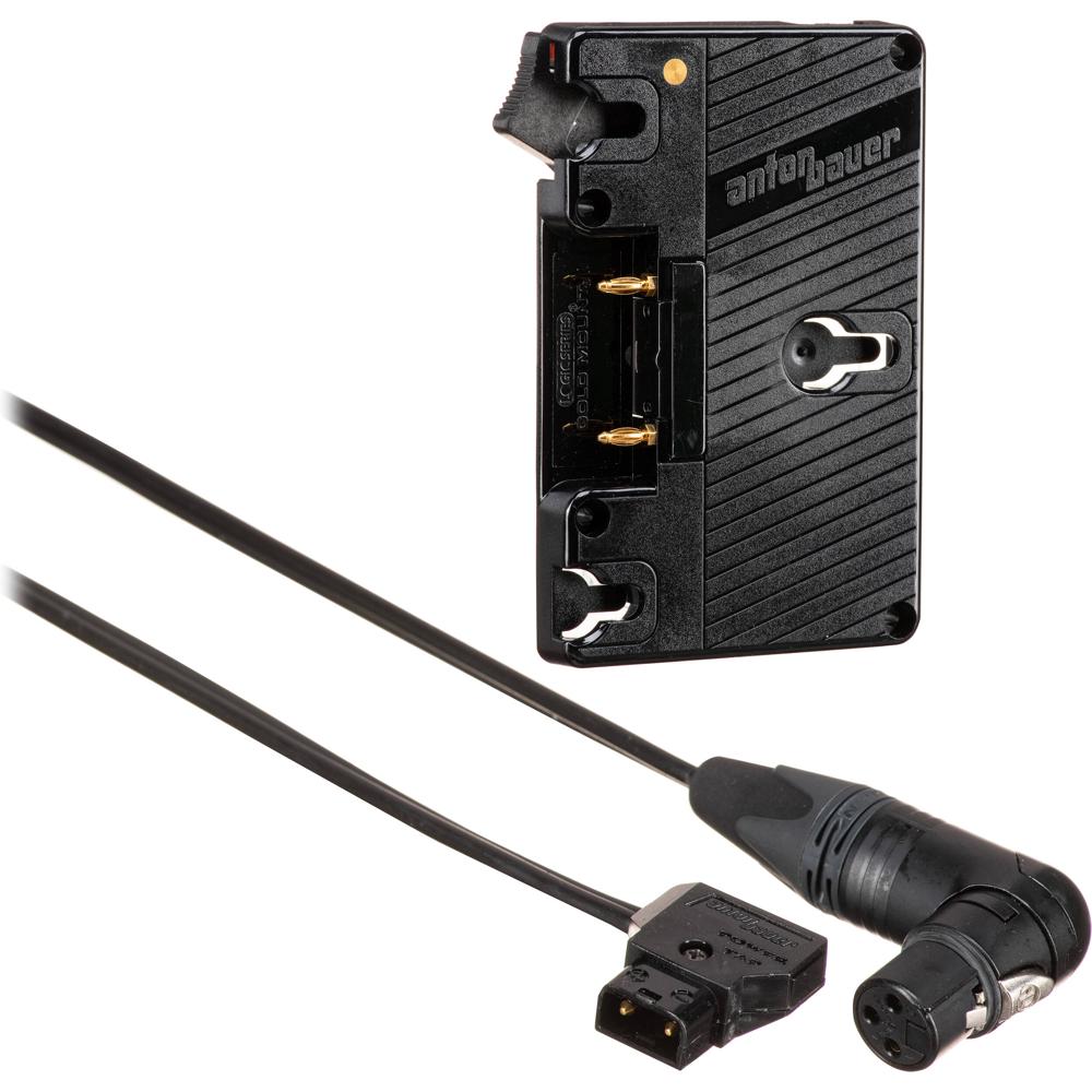 Litepanels Battery Plate Gold Mount para Astra 1x1 LED Panel con Cable D-Tap a 3-Pin XLR