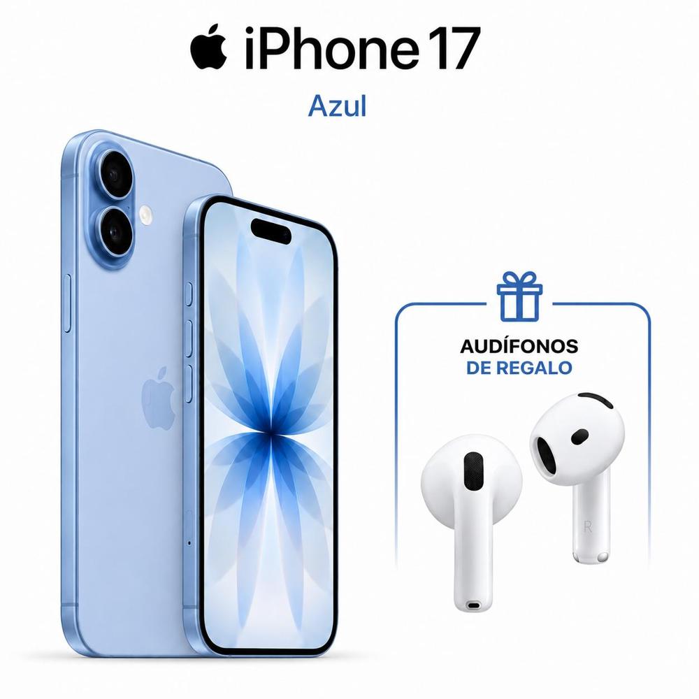 IPHONE 17 256GB CHIP FISICO CON REGALO AZUL