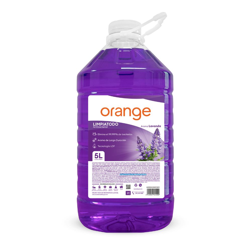 Limpiatodo Antibacteral Orange Lavanda 5 litros