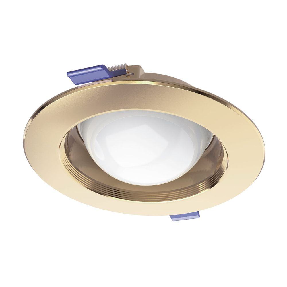 Spot Led Saturno Dorado para Caja Octogonal 6w Luz Cálida Wellmax-Samsung