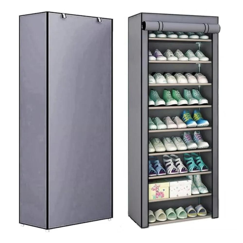 ORGANIZADOR DE ZAPATOS ARMABLE DE 09 NIVELES GRIS