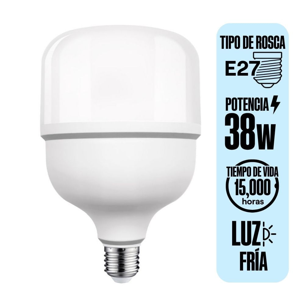 Foco LED High Power E27 38W Luz Fría Orange