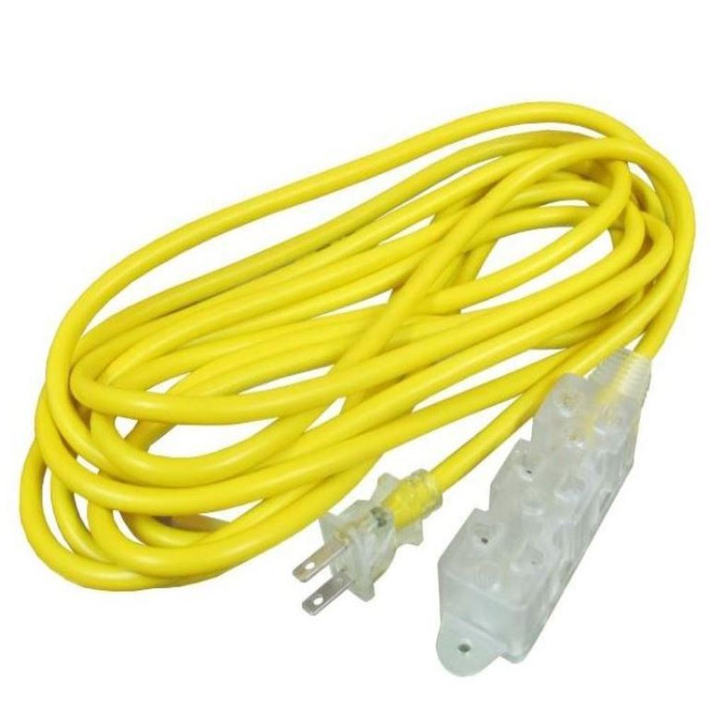 Extensión Amarilla de 5mts x 3 Tomas Home Light - Amarillo