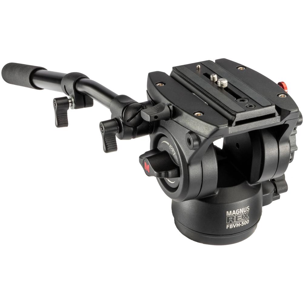 Magnus Cabezal de Video FBVH-500 con Base Plana, Capacidad de Carga de 15 lb, Rango de Inc