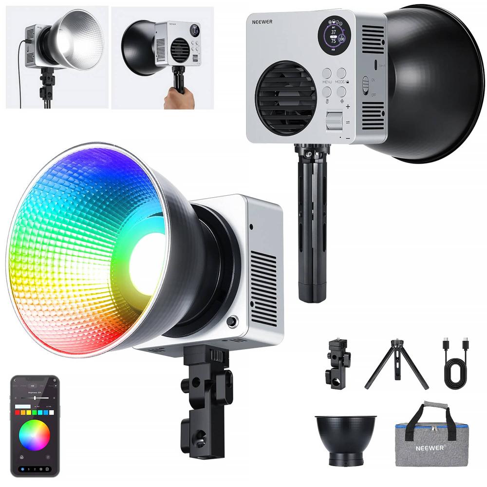 Neewer HB80C Mini LED Monolight 80W RGBWW con Batería Integrada y Control Inalámbrico
