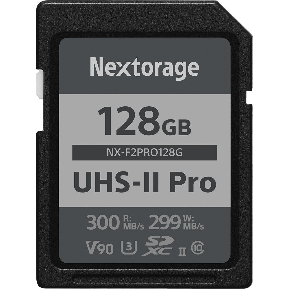 Nextorage Tarjeta de Memoria SDXC UHS-II NX-F2PRO 128GB - Velocidades de Lectura 300 MB/s