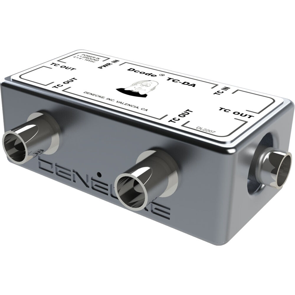 Denecke TC-DA Amplificador de Distribución de Timecode - 1 Entrada BNC y 4 Salidas BNC, C