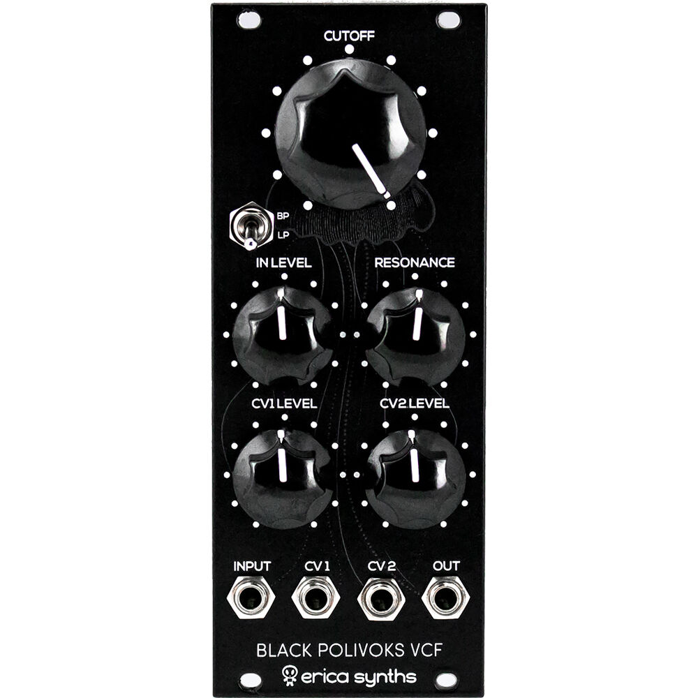 Erica Synths Módulo Eurorack Black Polivoks VCF V2 10 HP - Filtro Analógico con ICs Ruso