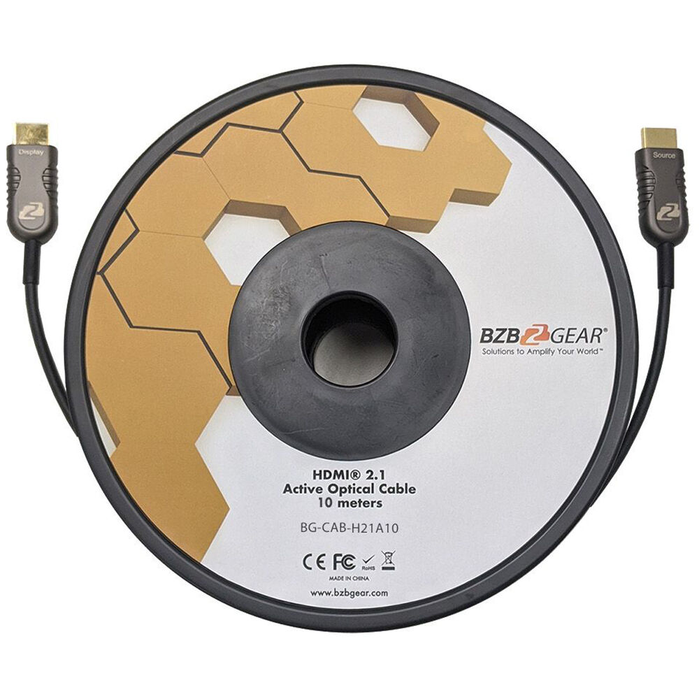BZBGEAR Cable HDMI Activo Óptico Ultra Alta Velocidad 33' - Soporta 8K UHD, HDR, ARC, HDM